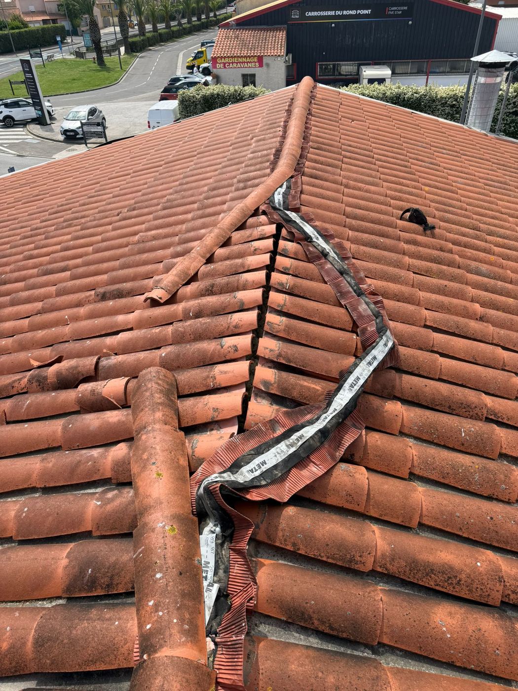 Réfection de faîtage, avant travaux