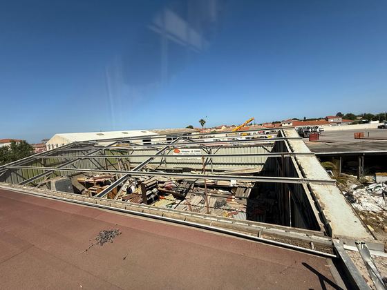 Structure mise à nu (dépose d’une toiture)