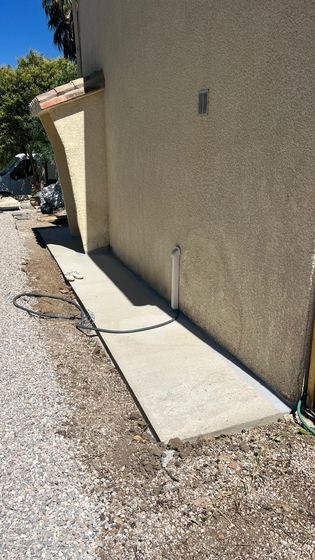 La dalle terminée (dalle béton en périphérie de maison)