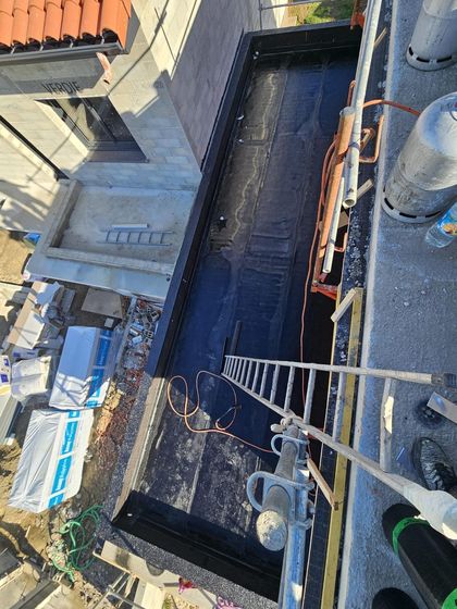 Étanchéité d’une casquette (toitures-terrasses d'une maison neuve)
