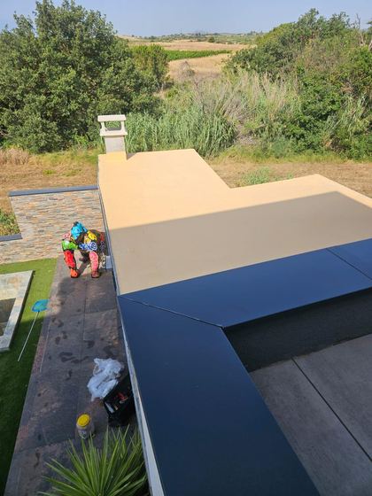 Couvertine sur mur de terrasse